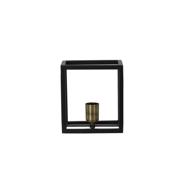 Wandlamp 18x13x20 cm GLENNY mat zwart