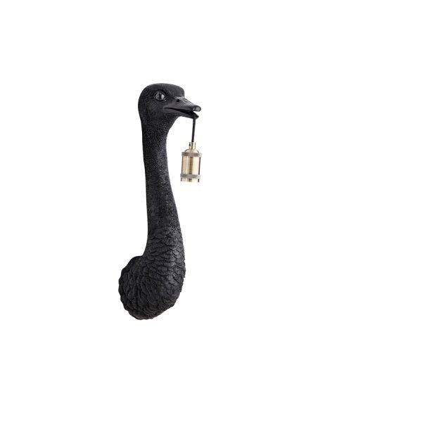 Wandlamp 18x15,5x57,5 cm OSTRICH mat zwart