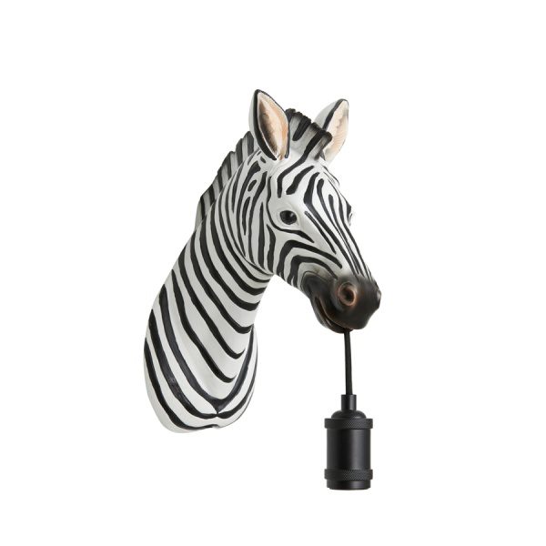 Wandlamp 34,5x16x24,5 cm ZEBRA zwart-wit