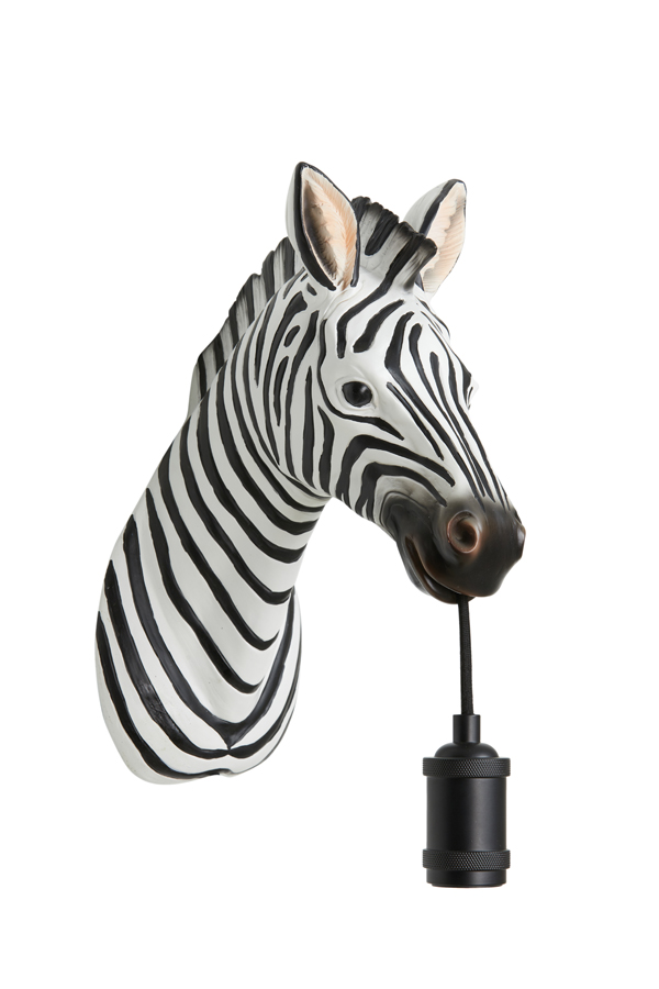 Wandlamp 34,5x16x24,5 cm ZEBRA zwart-wit