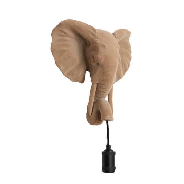 Wandlamp 35x13x36 cm ELEPHANT velvet zand