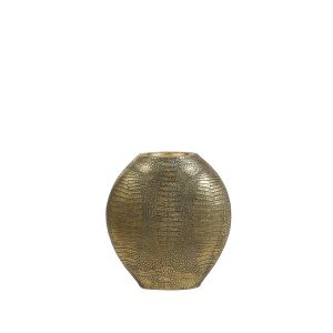 Vaas deco 29,5x8x31,5 cm SKELD antiek brons