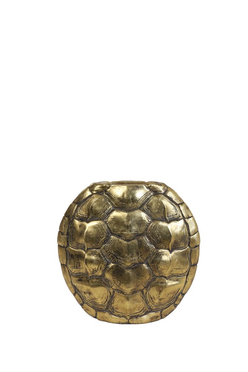 Vaas deco 29,5x8x30 cm TURTLE antiek brons
