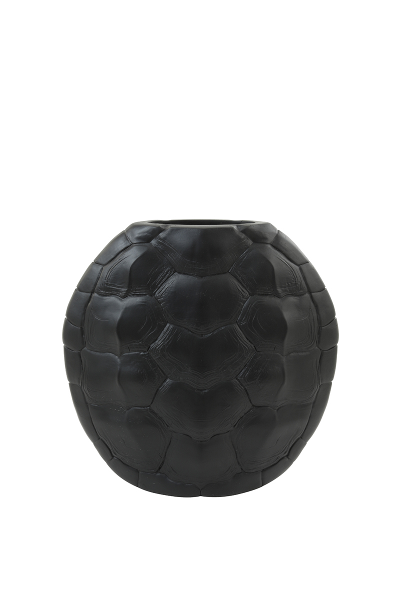 Vaas deco 40,5x11x40 cm TURTLE zwart