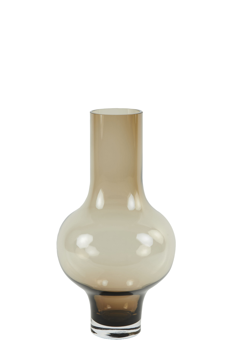 Vaas 25,5x47 cm KAELA glas bruin