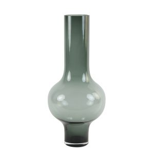Vaas 28x62,5 cm KAELA glas grijs