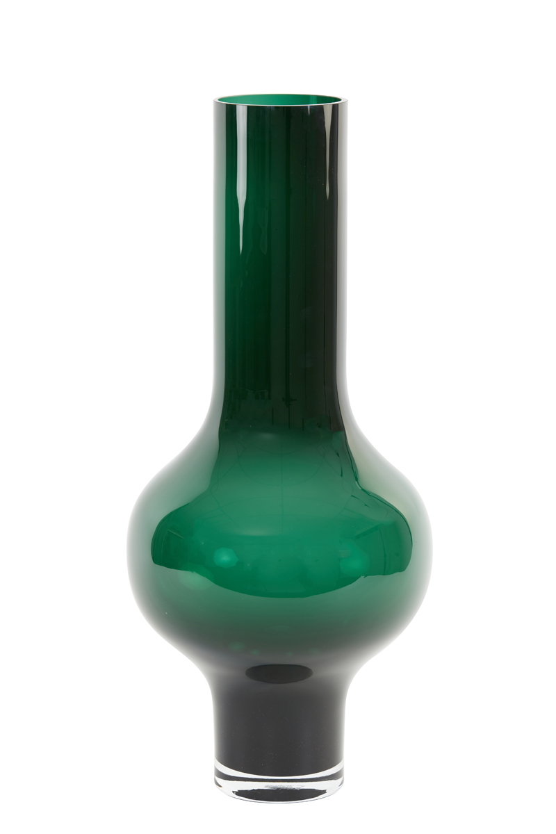 Vaas 28x62,5 cm KAELA glas groen