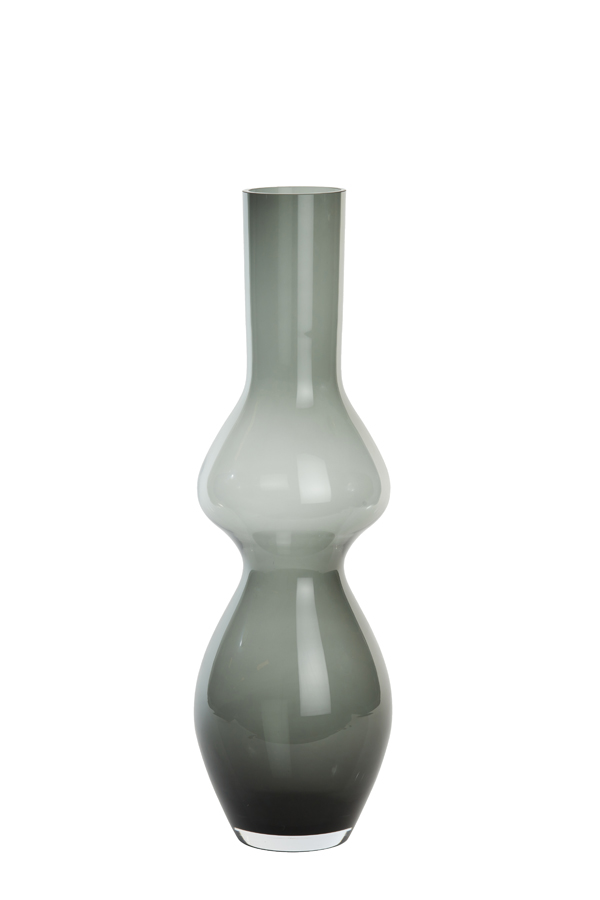 Vaas 21,5x70 cm KYRA glas grijs