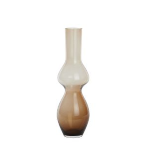 Vaas 21,5x70 cm KYRA glas bruin
