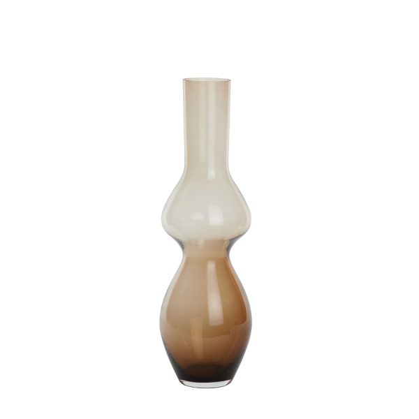 Vaas 21,5x70 cm KYRA glas bruin