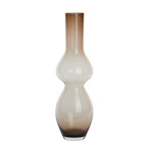 Vaas 24,5x80 cm KYRA glas bruin