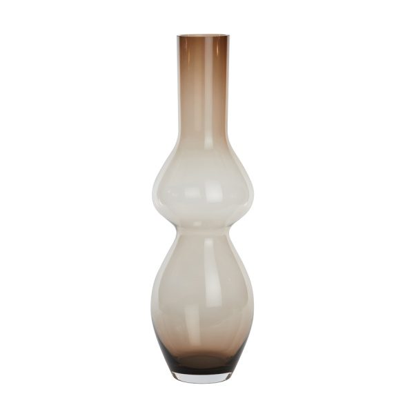 Vaas 24,5x80 cm KYRA glas bruin