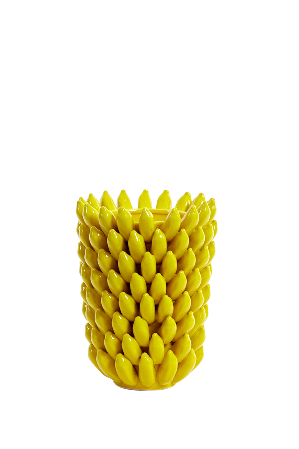 Vaas 25,5x34 cm ZITA keramiek geel