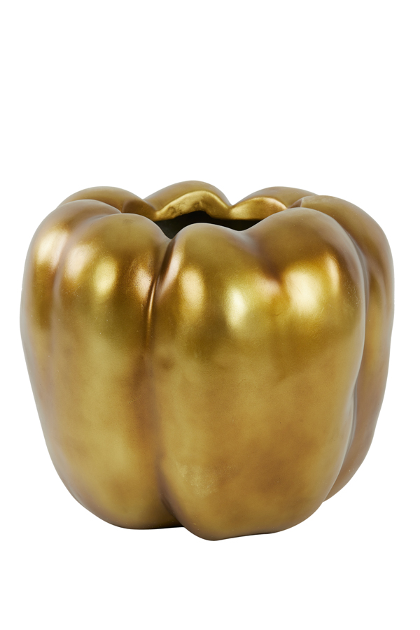 Vaas deco 35x35x30,5 cm BELLPEPPER antiek brons