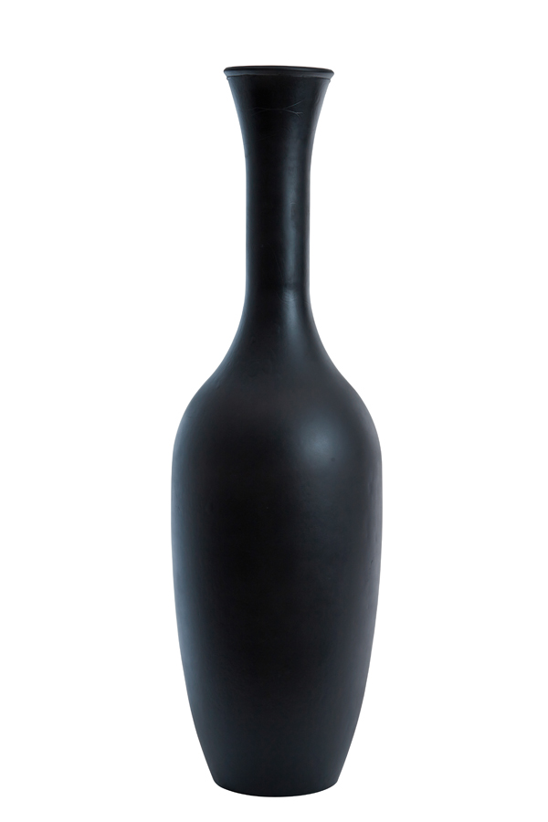 Vaas 30x100 cm IMANO glas mat zwart
