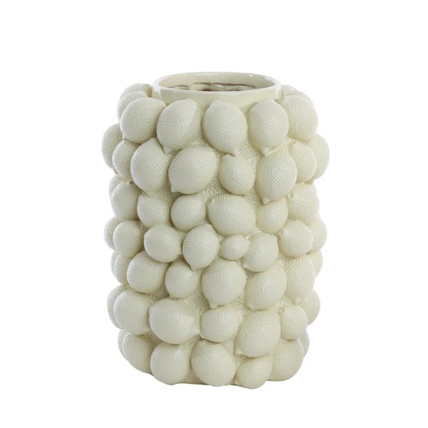 Vaas deco 31x41 cm LEMON licht geel
