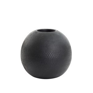 Vaas deco 30x27,5 cm SKELD zwart