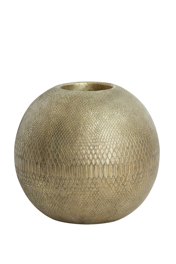 Vaas deco 30x27,5 cm SKELD licht goud