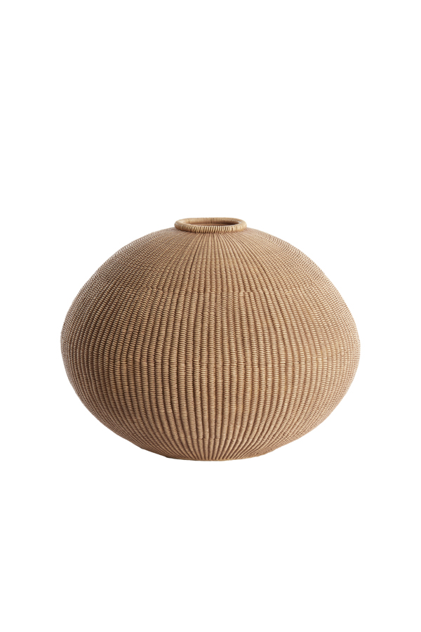 Vaas deco 35x26,5 cm VALERIE licht bruin