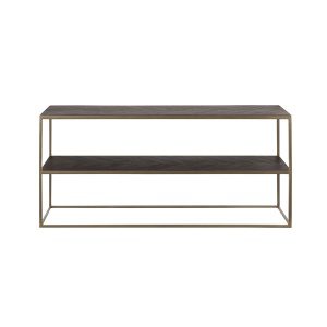 Side table 150x40x70 cm CHISA hout zwart-ant brons