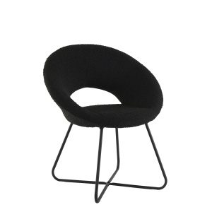 Stoel 72x64x82 cm ANTONY boucl zwart-zwart