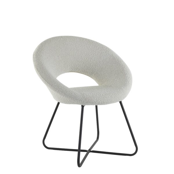 Stoel 72x64x82 cm ANTONY boucl crme-zwart