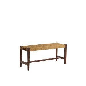 Bank 110x34,5x46 cm PACO hout donker bruin+naturel