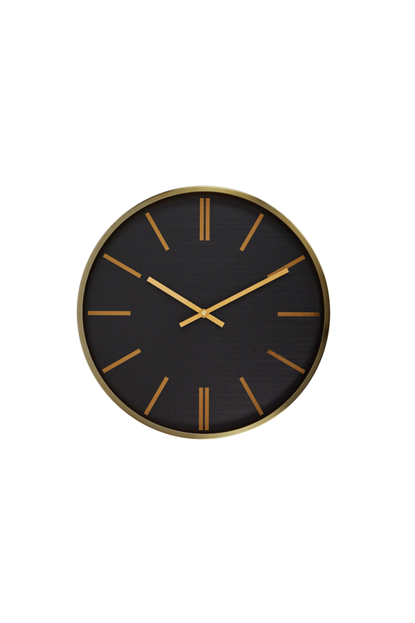 Klok 40 cm EMPORIO zwart+goud
