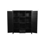 Boekenkast Boaz Black 2 deuren 1 lade