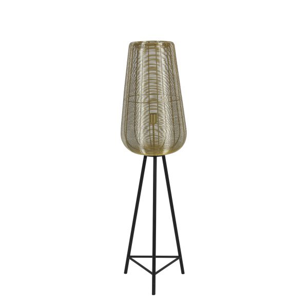 Vloerlamp driepoot 37x135 cm ADETA goud+mat zwart