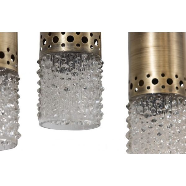 Showroommodel Sprinkle Hanglamp 5 Lampen Glas Antique Brass, zelf afhalen