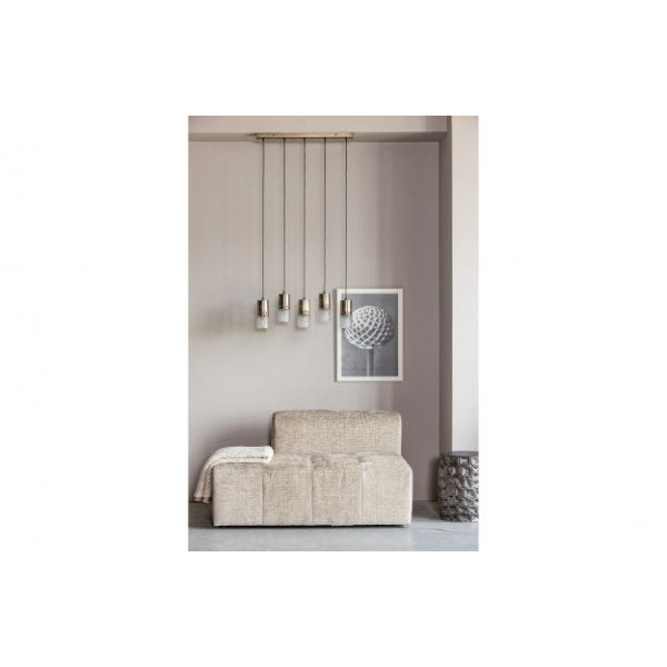 Showroommodel Sprinkle Hanglamp 5 Lampen Glas Antique Brass, zelf afhalen