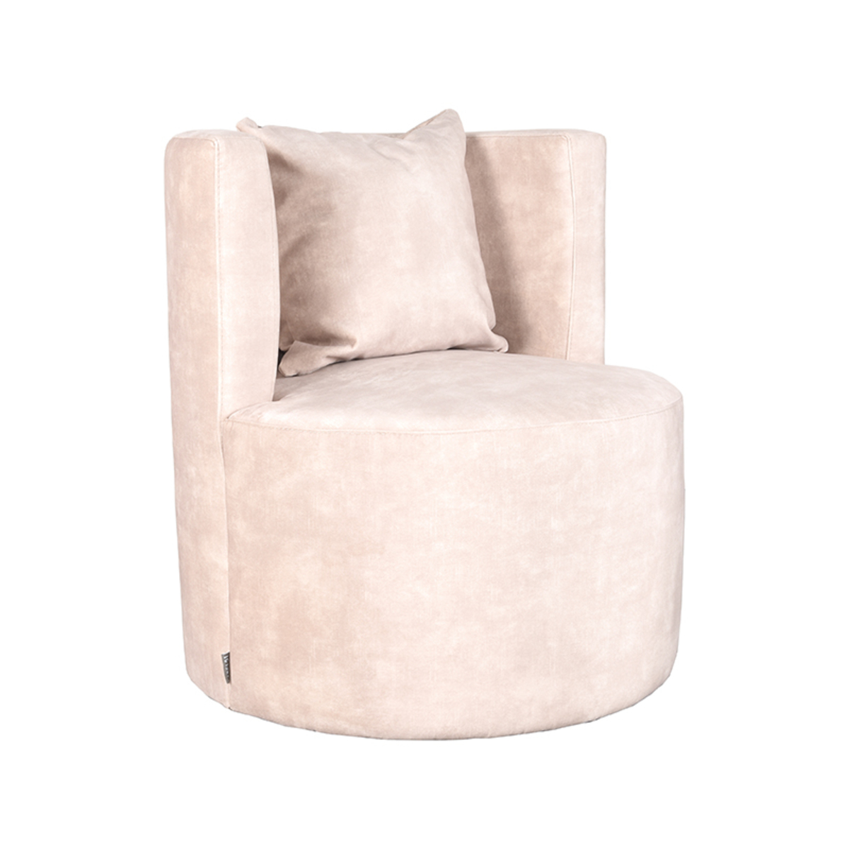 Fauteuil Evy - Naturel - Velours