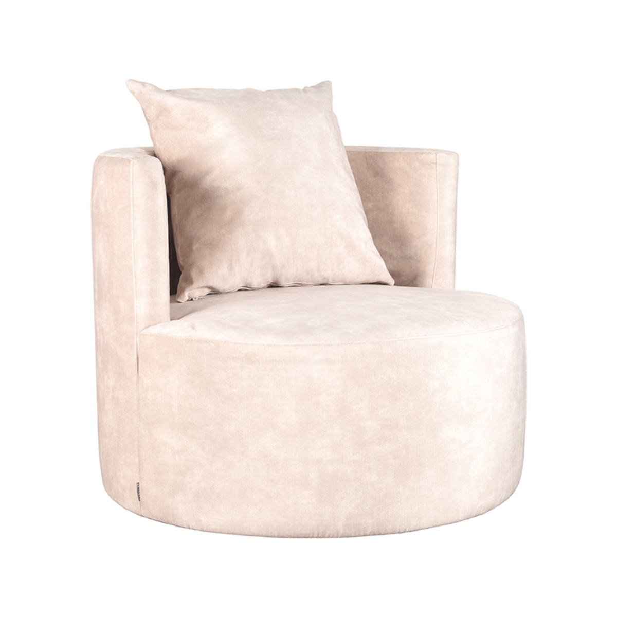 Fauteuil Evy - Naturel - Velours