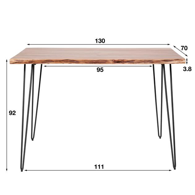 Bartafel edge 130 / Massief acacia naturel