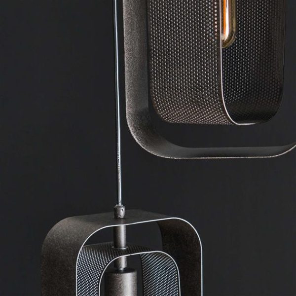 Hanglamp 3L mesh rotate / Artic zwart