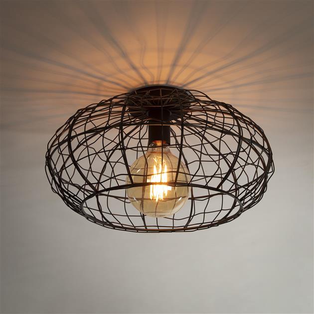 Plafondlamp 1L connect / Zwart bruin