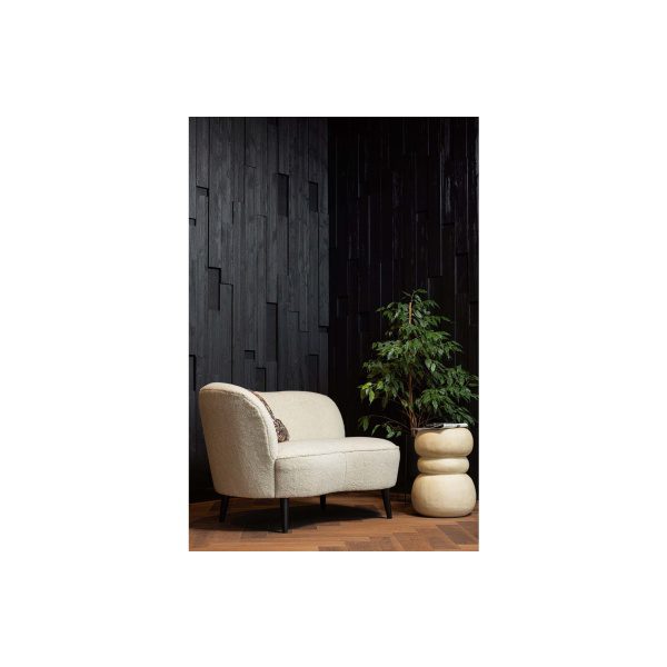 Sara Lounge Fauteuil Links Teddy Off White