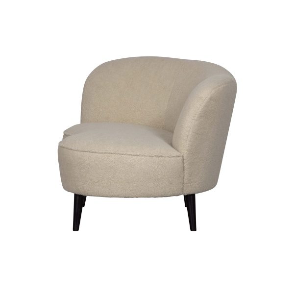 Sara Lounge Fauteuil Links Teddy Off White