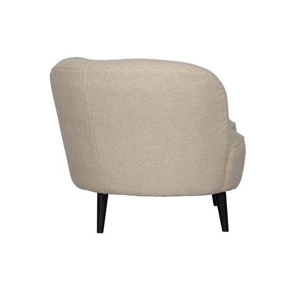Sara Lounge Fauteuil Links Teddy Off White