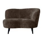 Sara Lounge Fauteuil Rechts Grof Geweven Stof Grijs/bruin