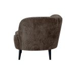 Sara Lounge Fauteuil Rechts Grof Geweven Stof Grijs/bruin