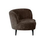 Sara Lounge Fauteuil Rechts Grof Geweven Stof Grijs/bruin