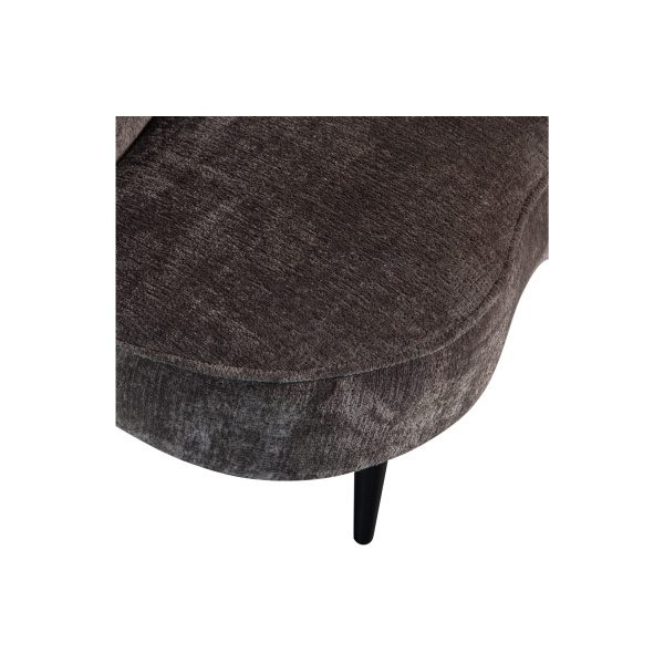 Sara Lounge Fauteuil Rechts Grof Geweven Stof Grijs/bruin