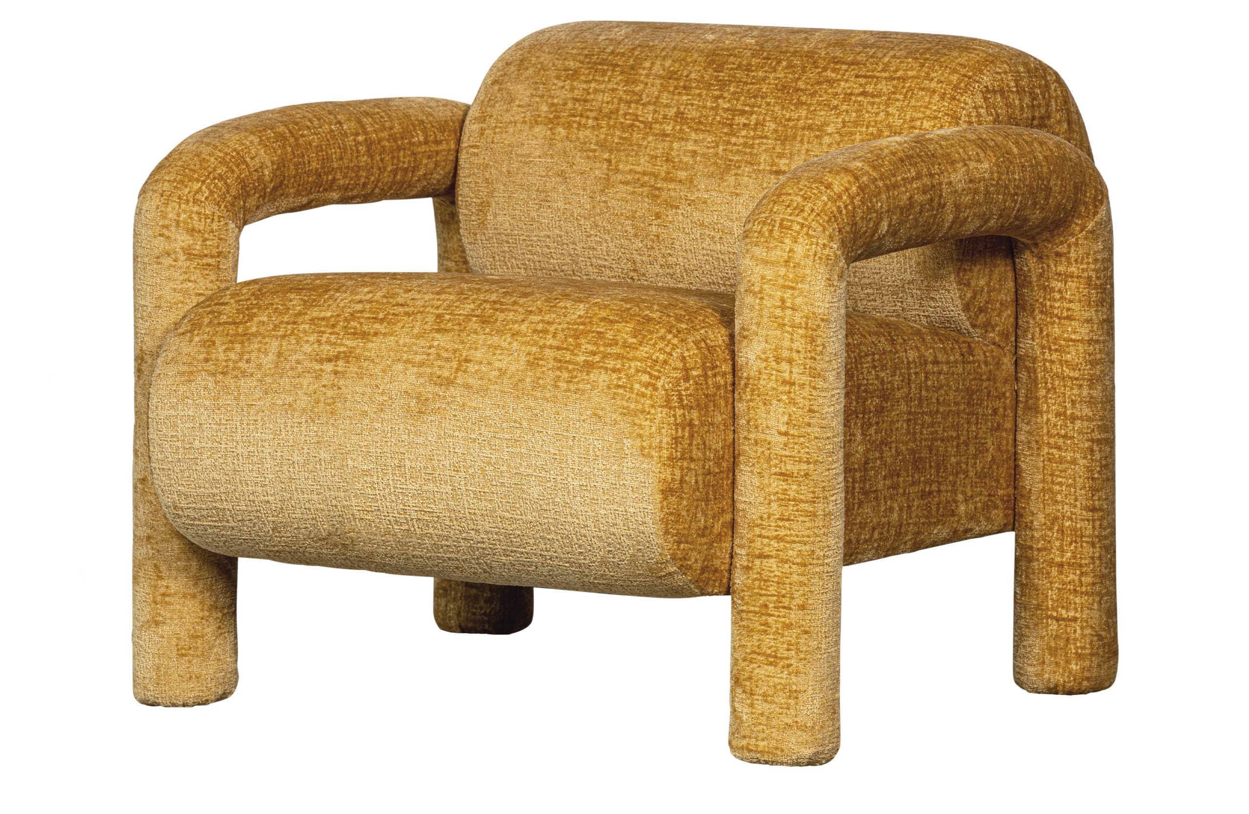 Lenny Fauteuil In Grove Textuur Goud/geel