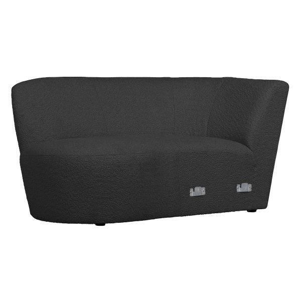 Coco Chaise Longue Element Links BouclÉ Donkergrijs