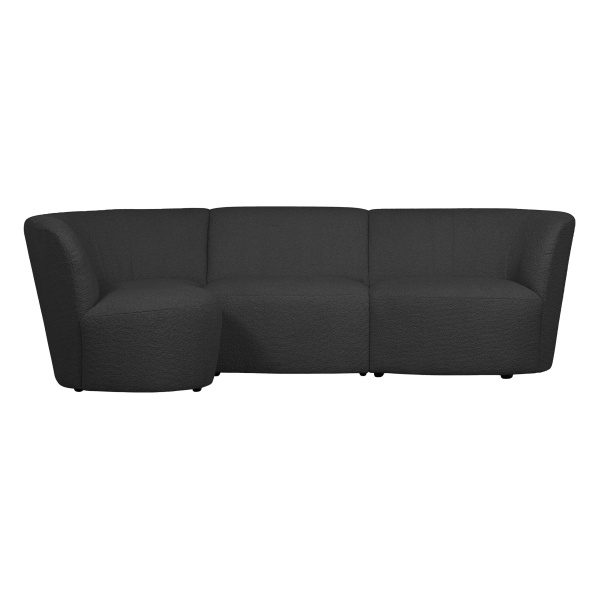 Coco Chaise Longue Element Links BouclÉ Donkergrijs