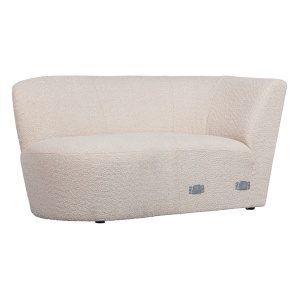 Coco Chaise Longue Element Links BouclÉ Creme