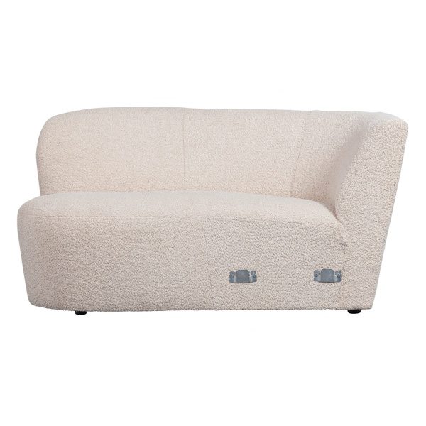 Coco Chaise Longue Element Links BouclÉ Creme