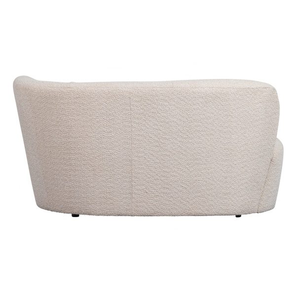 Coco Chaise Longue Element Links BouclÉ Creme